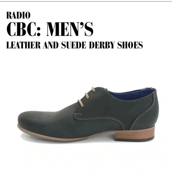 JOHN FLUEVOG RADIO CBC DERBY OXFORD BLACK LEATHER LACE UP SHOES men's US 9 - Picture 3 of 7